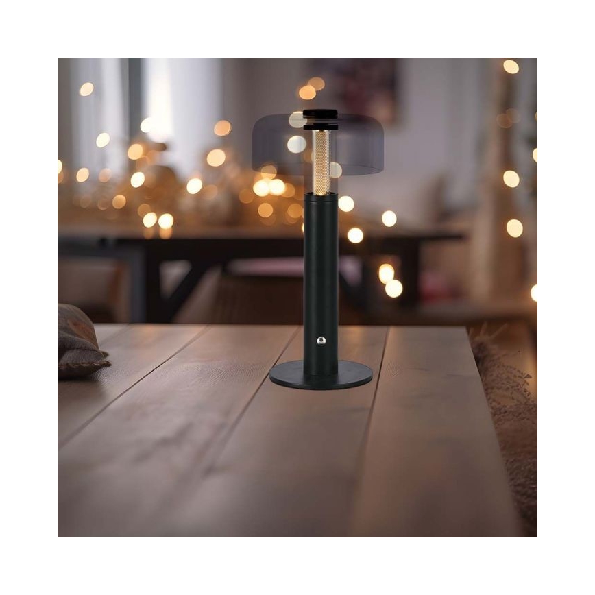 Lampe de table tactile rechargeable et à intensité variable LED/1W/5V 3000K 1800 mAh noir