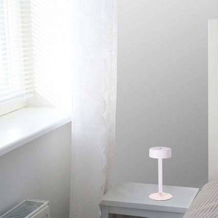 Lampe de table tactile rechargeable et à intensité variable LED/3W/5V 3000-6000K 2400 mAh blanc