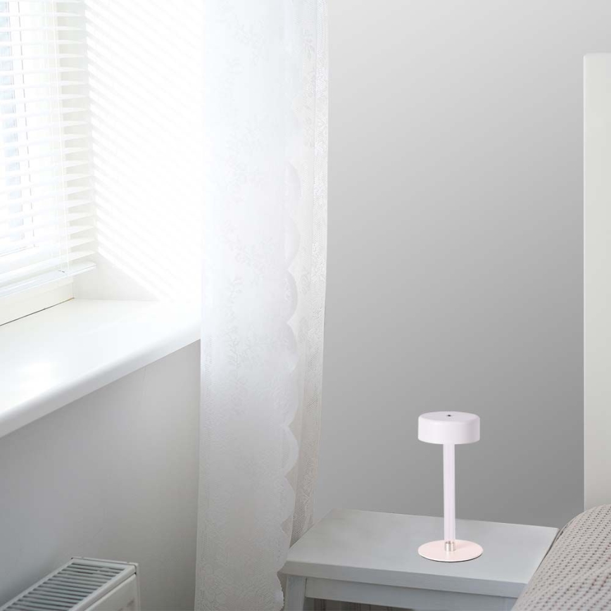 Lampe de table tactile rechargeable et à intensité variable LED/3W/5V 3000-6000K 2400 mAh blanc