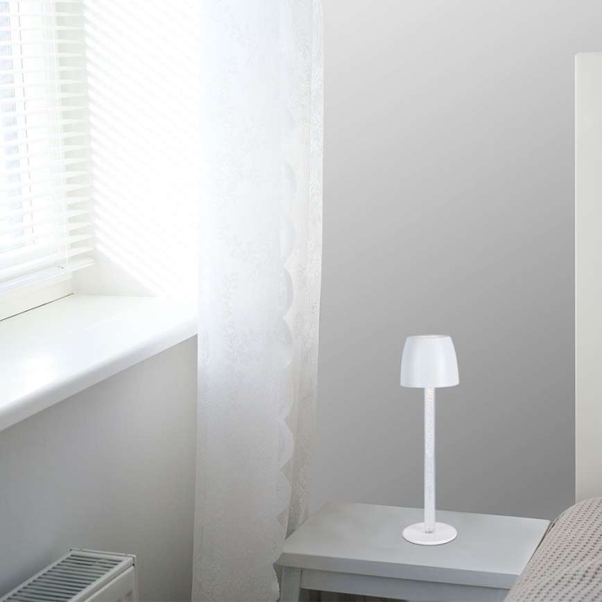 Lampe de table tactile rechargeable et à intensité variable LED/3W/5V 3000K 1800 mAh noir