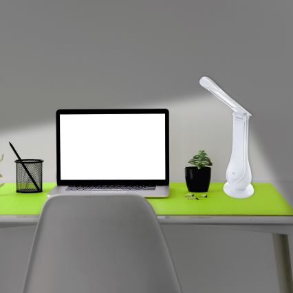 Lampe de table à intensité variable rechargeable LILLY LED/4W/5V 1200 mAh blanc