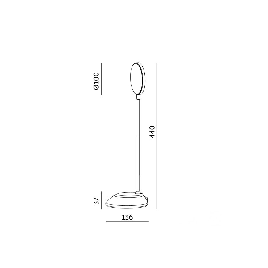 Lampe de table à intensité variable rechargeable VISUA LED/5W/5V 3000-5000K 1200 mAh rose