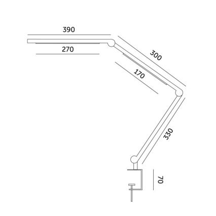 Lampe de table à intensité variable TENUIX FOLD LED/20W/230V 3000-6500K noir