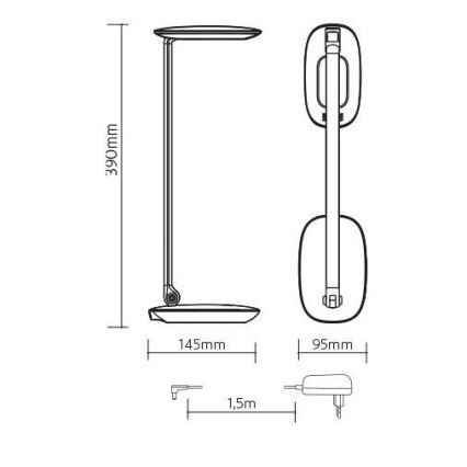 Lampe de table à intensité variable USB MOANA LED/6W/230V rose