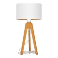 Lampe de table ALBA 1xE27/15W/230V blanc/doré/chêne