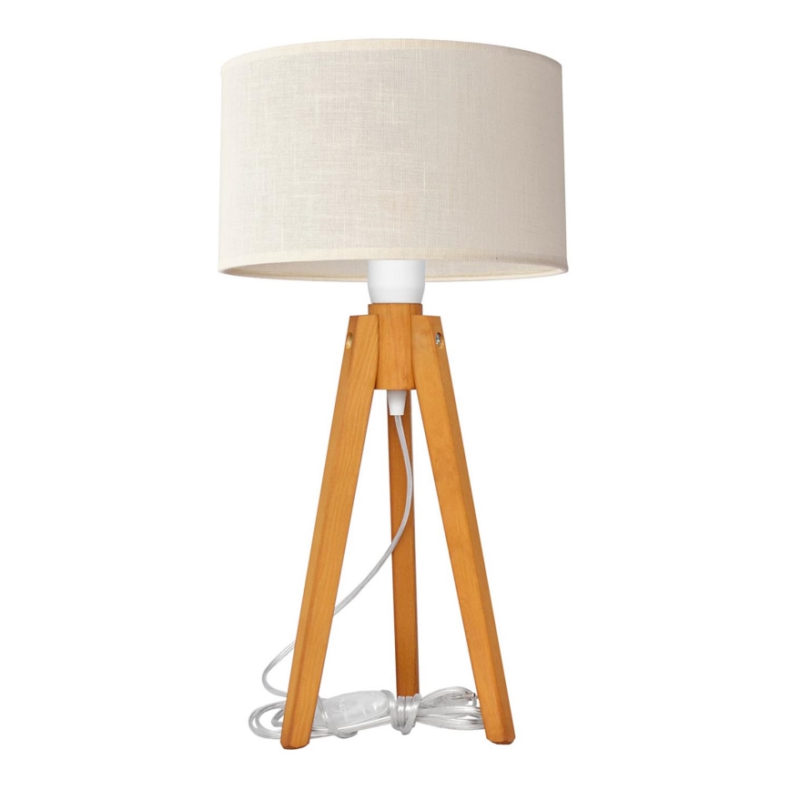 Lampe de table ALBA 1xE27/15W/230V crème/chêne