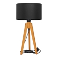 Lampe de table ALBA 1xE27/15W/230V noir/chêne