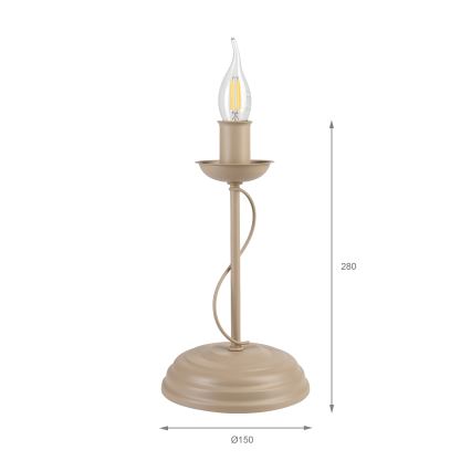 Lampe de table ANTON 1xE14/60W/230V beige