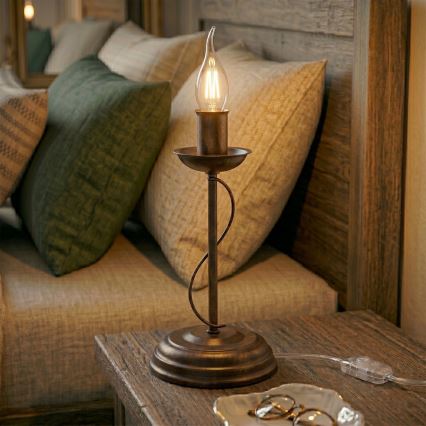 Lampe de table ANTON 1xE14/60W/230V bronze