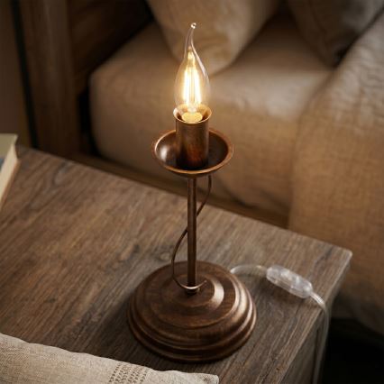 Lampe de table ANTON 1xE14/60W/230V bronze