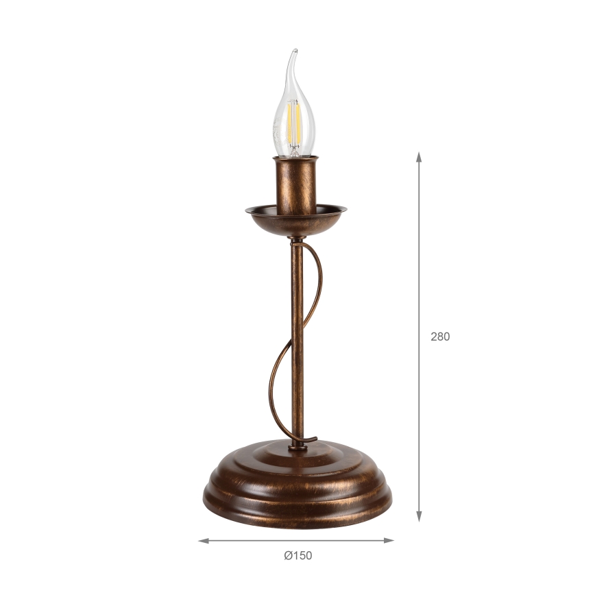 Lampe de table ANTON 1xE14/60W/230V bronze