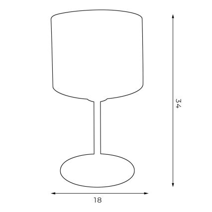 Lampe de table ARDEN 1xE27/60W/230V d. 18 cm noir/doré