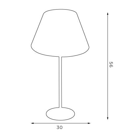 Lampe de table ARDEN 1xE27/60W/230V d. 30 cm blanc/doré