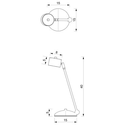 Lampe de table ARENA 1xGX53/11W/230V blanc/chrome