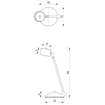 Lampe de table ARENA 1xGX53/11W/230V bleu/or