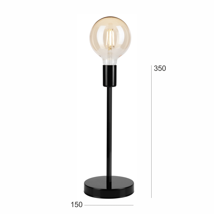 Lampe de table ASTRID 1xE27/60W/230V noir brillant