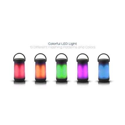 Lampe de table avec enceinte Bluetooth LED RGB 5W/3,7V 2000 mAh