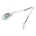 Lampe de table avec loupe LED/9W/230V blanc/chrome brillant