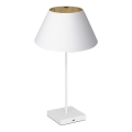 Lampe de table avec port USB 1xE27/60W/230V blanche