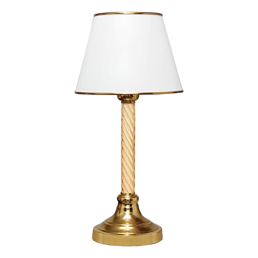 Lampe de table AYD 1xE27/40W/230V blanche/dorée
