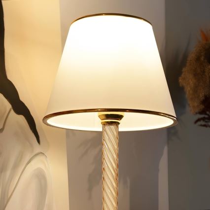 Lampe de table AYD 1xE27/40W/230V blanche/dorée