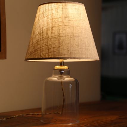 Lampe de table AYD 1xE27/40W/230V crème/transparent