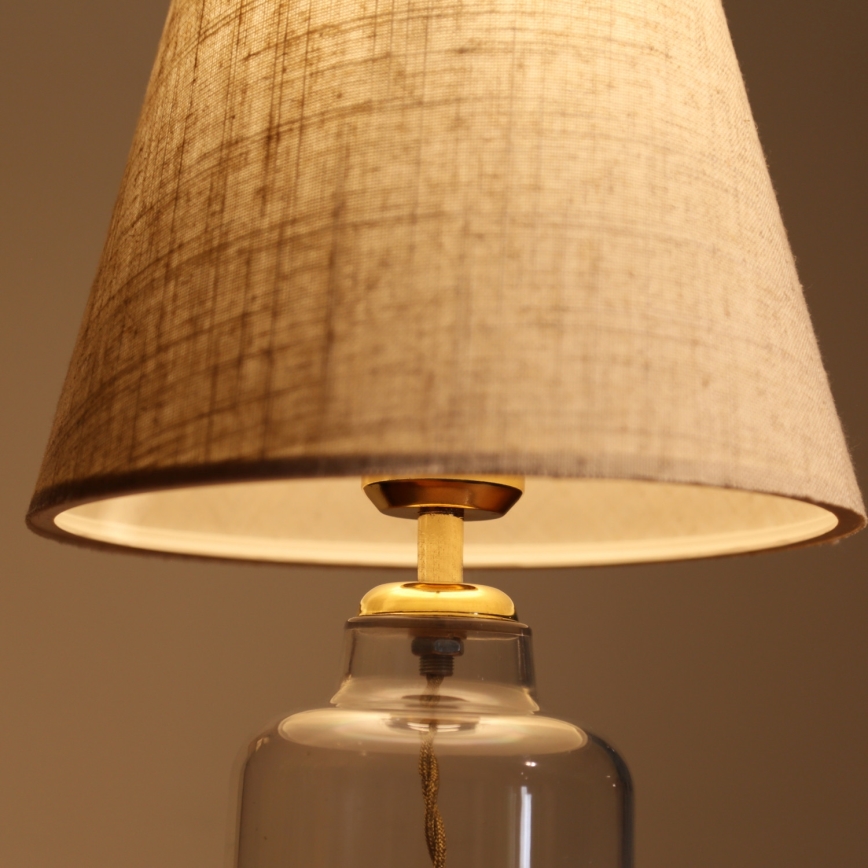 Lampe de table AYD 1xE27/40W/230V crème/transparent
