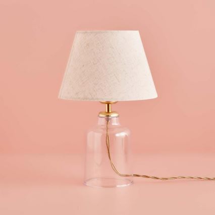 Lampe de table AYD 1xE27/40W/230V crème/transparente