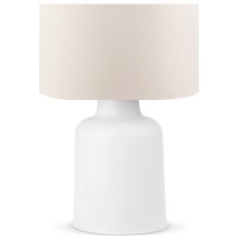Lampe de table AYD 1xE27/60W/230V beige/blanche