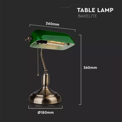 Lampe de table BANKER 1xE27/60W/230V