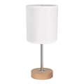 Lampe de table BENITA 1xE27/60W/230V 30 cm blanc/chêne