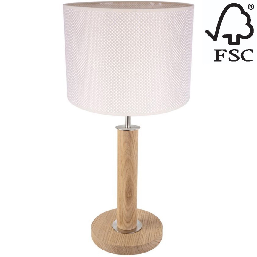 Lampe de table BENITA 1xE27/60W/230V 48 cm chêne – FSC certifié