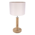 Lampe de table BENITA 1xE27/60W/230V 48 cm crème/chêne