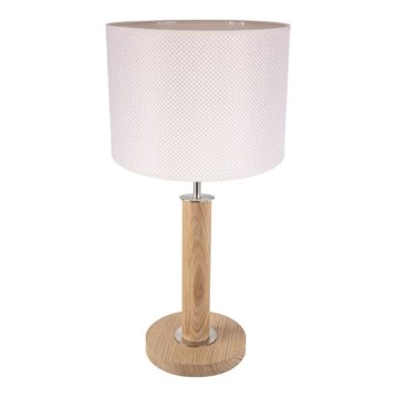 Lampe de table BENITA 1xE27/60W/230V 48 cm crème/chêne