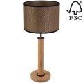 Lampe de table BENITA 1xE27/60W/230V 61 cm marron/chêne – FSC certifié