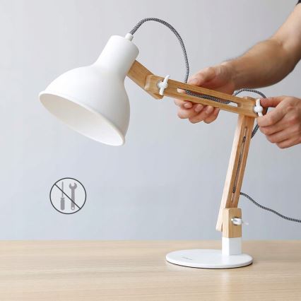 Lampe de table blanche 1xE27/40W/230V