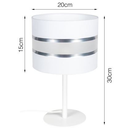 Lampe de table CORAL 1xE27/60W/230V blanc