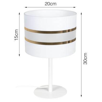 Lampe de table CORAL 1xE27/60W/230V blanche