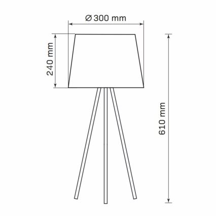 Lampe de table ELENA 1xE27/20W/230V blanc