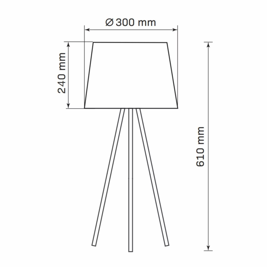 Lampe de table ELENA 1xE27/20W/230V blanc