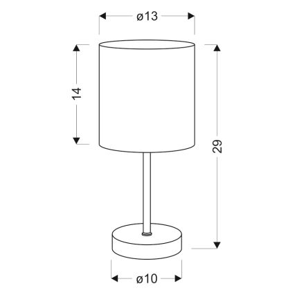 Lampe de table EMILY 1xE14/40W/230V beige/chrome brillant