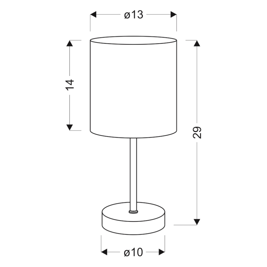 Lampe de table EMILY 1xE14/40W/230V beige/chrome brillant
