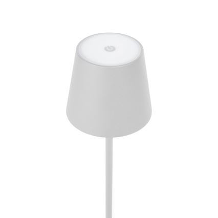 Lampe de table extérieure rechargeable à intensité variable LED/4W/4000 mAh 3000/4000/5500K IP44 blanc