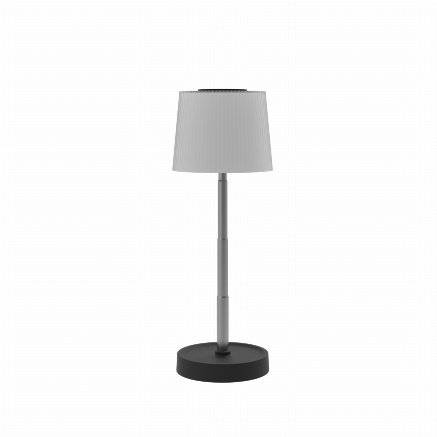 Lampe de table d'extérieur LED tactile et dimmable, rechargeable LED/2W/5V IP44 1200 mAh gris
