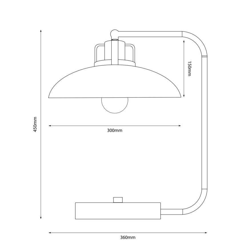 Lampe de table FELIX 1xE27/60W/230V verte