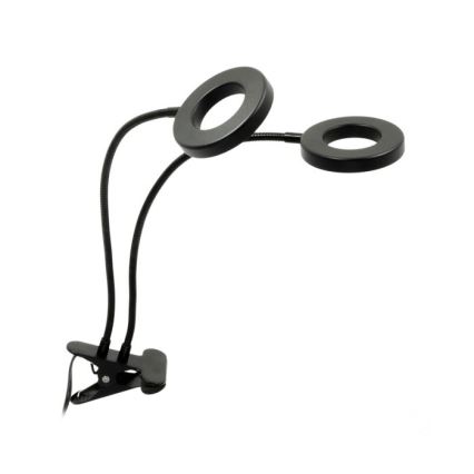 Lampe de table flexible à intensité variable avec pince pour la culture de plantes VITARO 2xLED/4W/230V noir