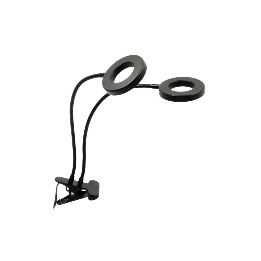 Lampe de table flexible à intensité variable avec pince pour la culture de plantes VITARO 2xLED/4W/230V noir