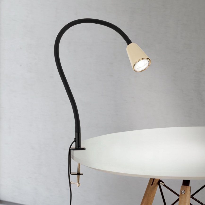 Lampe de table flexible à pince DOTTY 1xGU10/10W/230V beige/noir