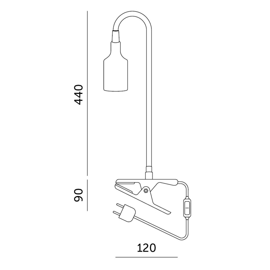 Lampe de table flexible avec pince CLIP 1xE27/30W/230V blanc