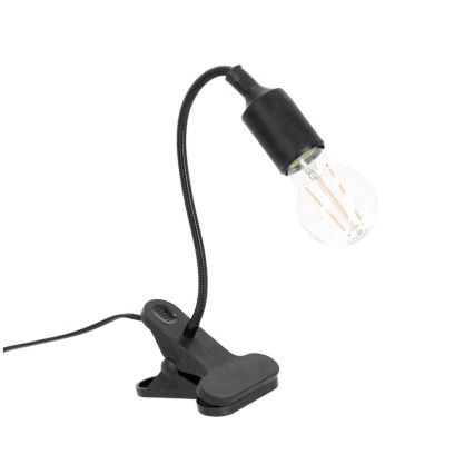 Lampe de table flexible avec pince CLIP 1xE27/30W/230V noir